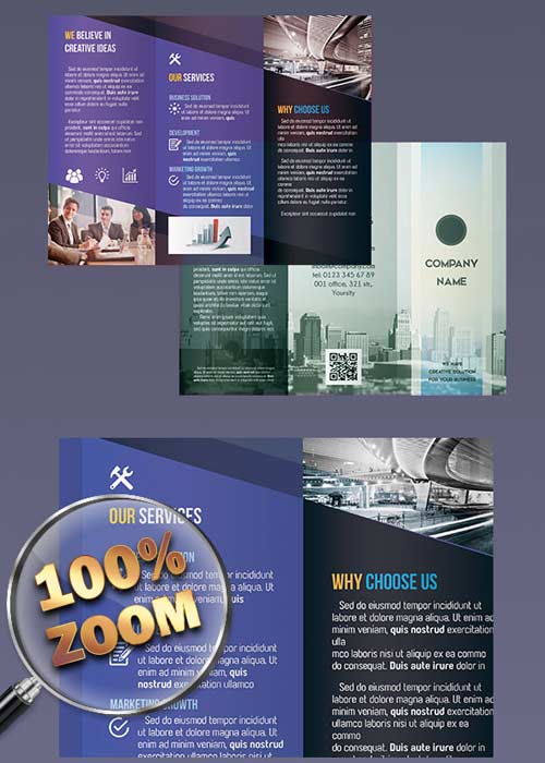 CompanyBiz PREMIUM Tri-Fold Brochure PSD Template