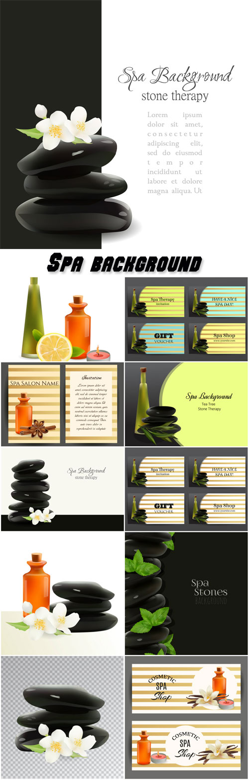 Spa background, aromatherapy, spa stones and aromatherapy oil