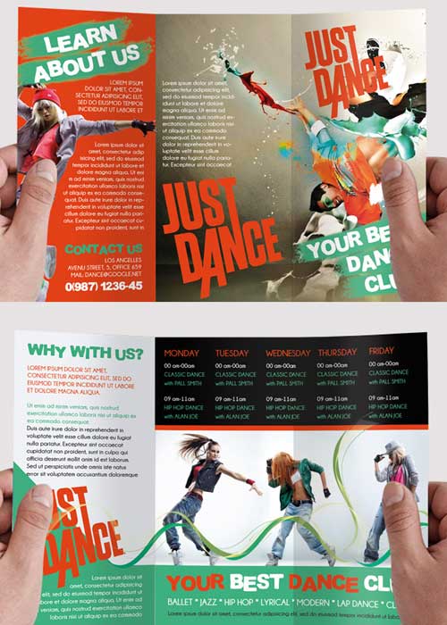 Dance Academy Premium Tri-Fold PSD Brochure Template