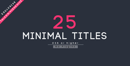 25 Minimal Titles - Project for After Effects (Videohive)