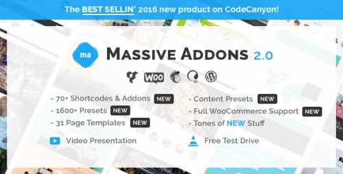 Nulled Massive Addons for Visual Composer v2.0 - WordPress Plugin cover