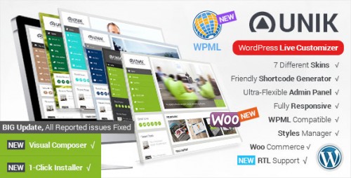 Nulled Unik v1.7 - Ultra-Customizable WordPress Theme product image