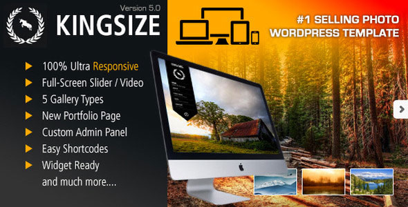 King Size v5.1.6 - Fullscreen Background WordPress Theme