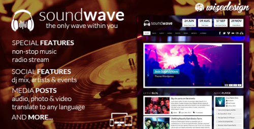 [GET] Nulled SoundWave v2.2 - The Music Vibe WordPress Theme file
