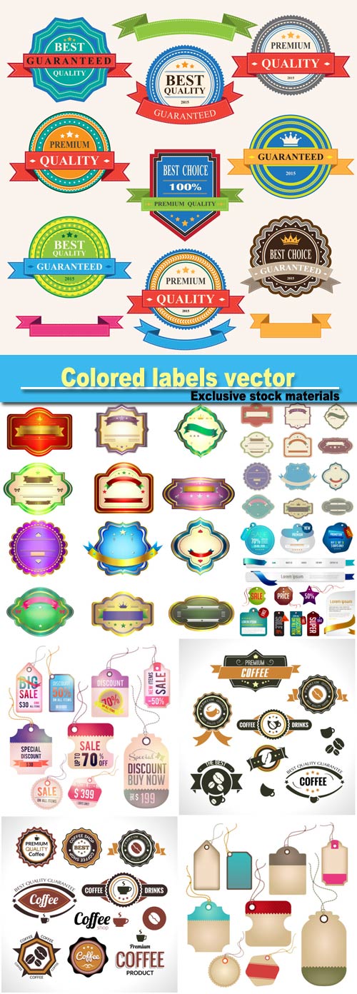Colored labels vector