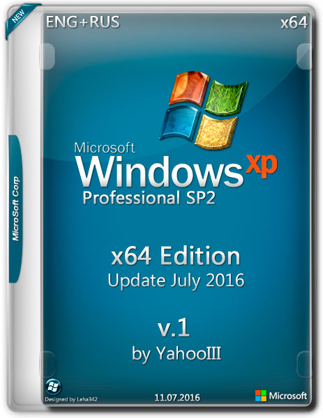 Windows XP Professional SP2 by YahooIII v.1 (x64) (2016) Rus/Eng