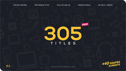 305 Titles Ultimate Pack - Project for After Effects (Videohive)