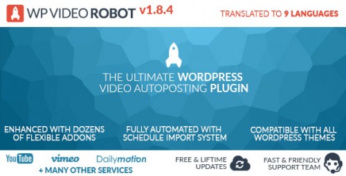 Nulled WordPress Video Robot Plugin v1.8.4 product photo