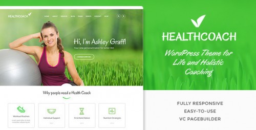 Nulled Health Coach - WP Theme for Life Coach Website  