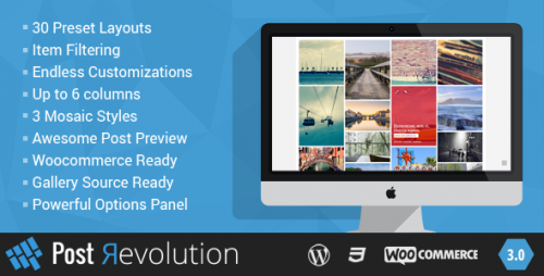 Download Nulled Post Revolution v3.0 - Amazing Grid Builder for WP - WordPress Plugin product graphic