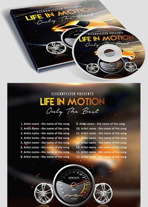 Life in Motion CD Cover PSD Template