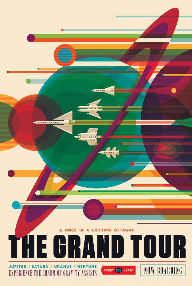 #галерея | В NASA нарисовали серию ретро-постеров о космическом туризме