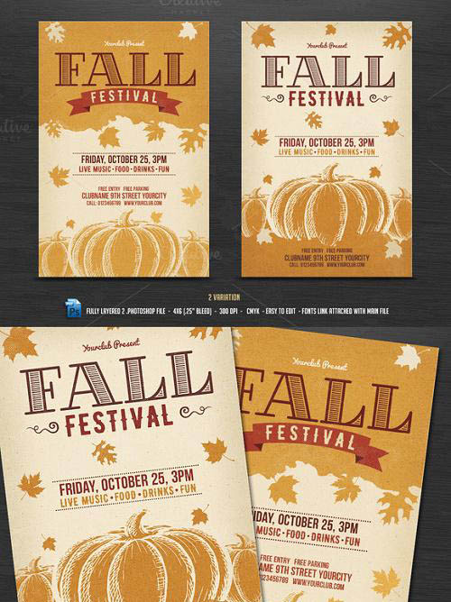 Fall Festival Flyer template - 833415